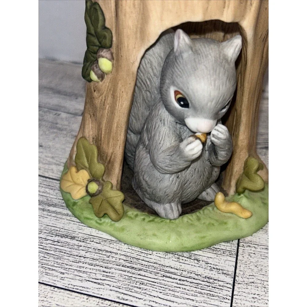 Franklin Porcelain 1984 Woodland Surprises Squirrel Hand Painted Country